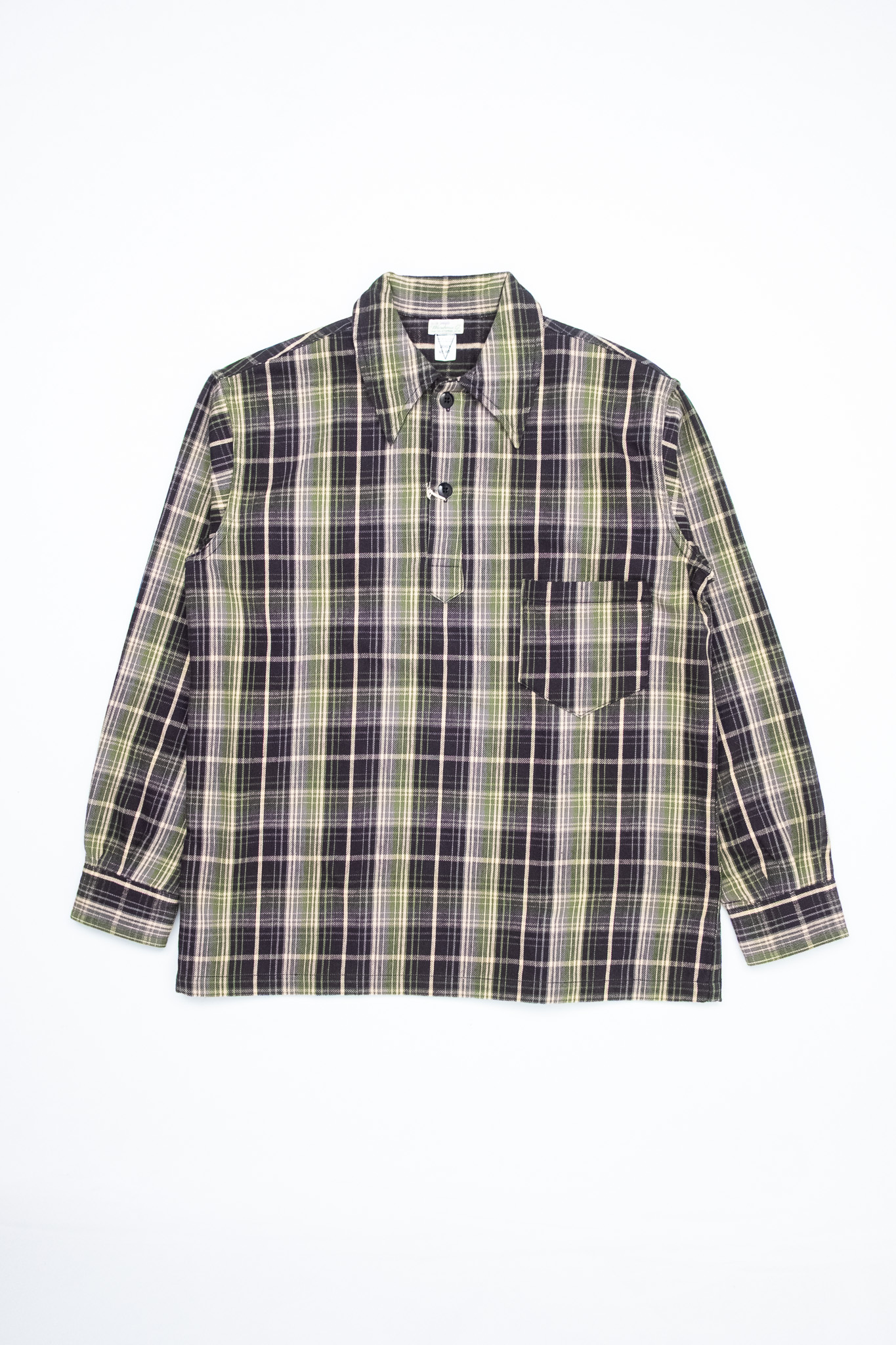Warehouse & Co - 1930s WPA One Pocket Pullover Shirt Green - 2