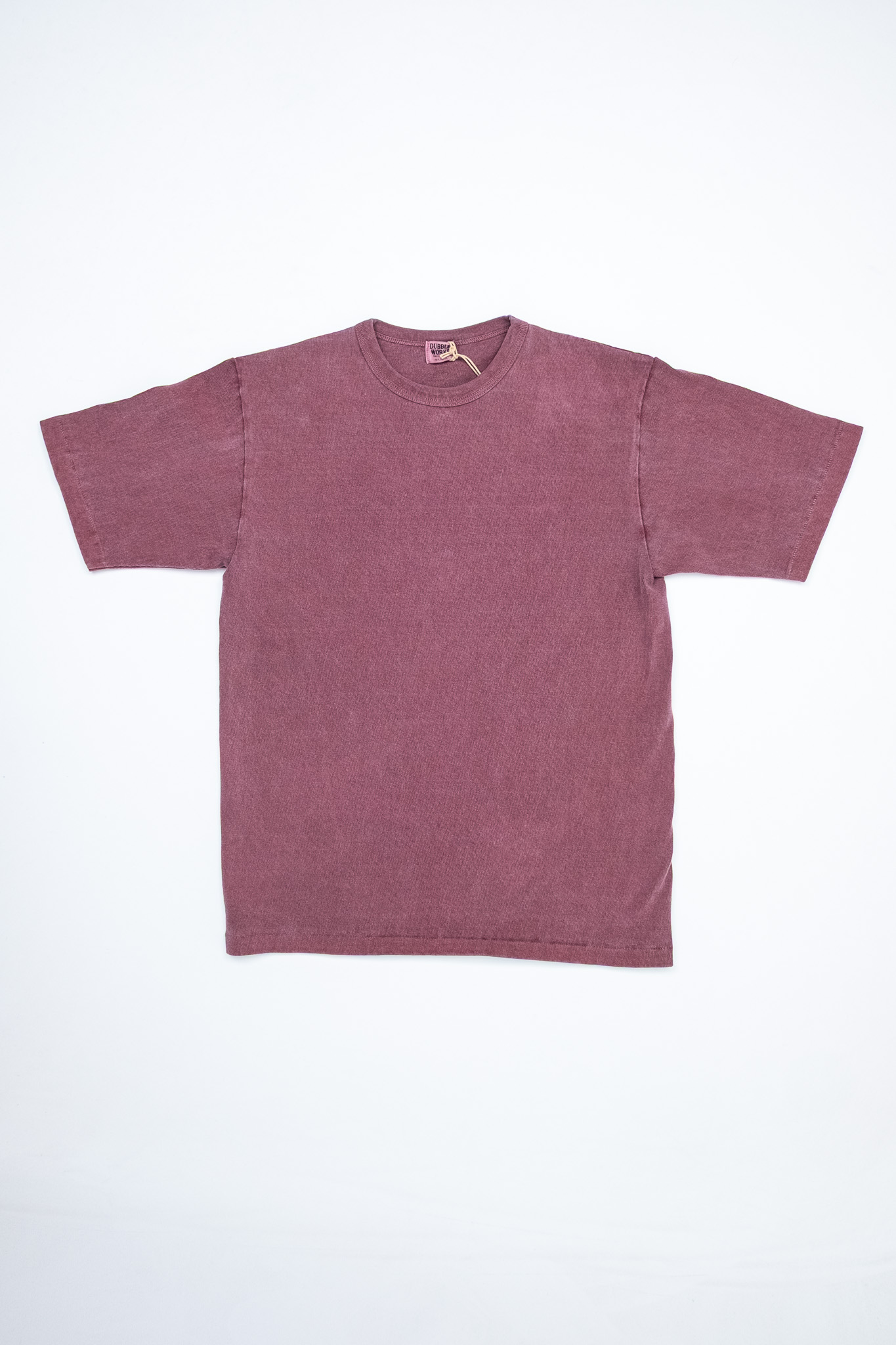 Dubbleworks - 9.5oz Stand Wheel Heavy Weight S/S Tee Pigment Dye Bordeaux - 2