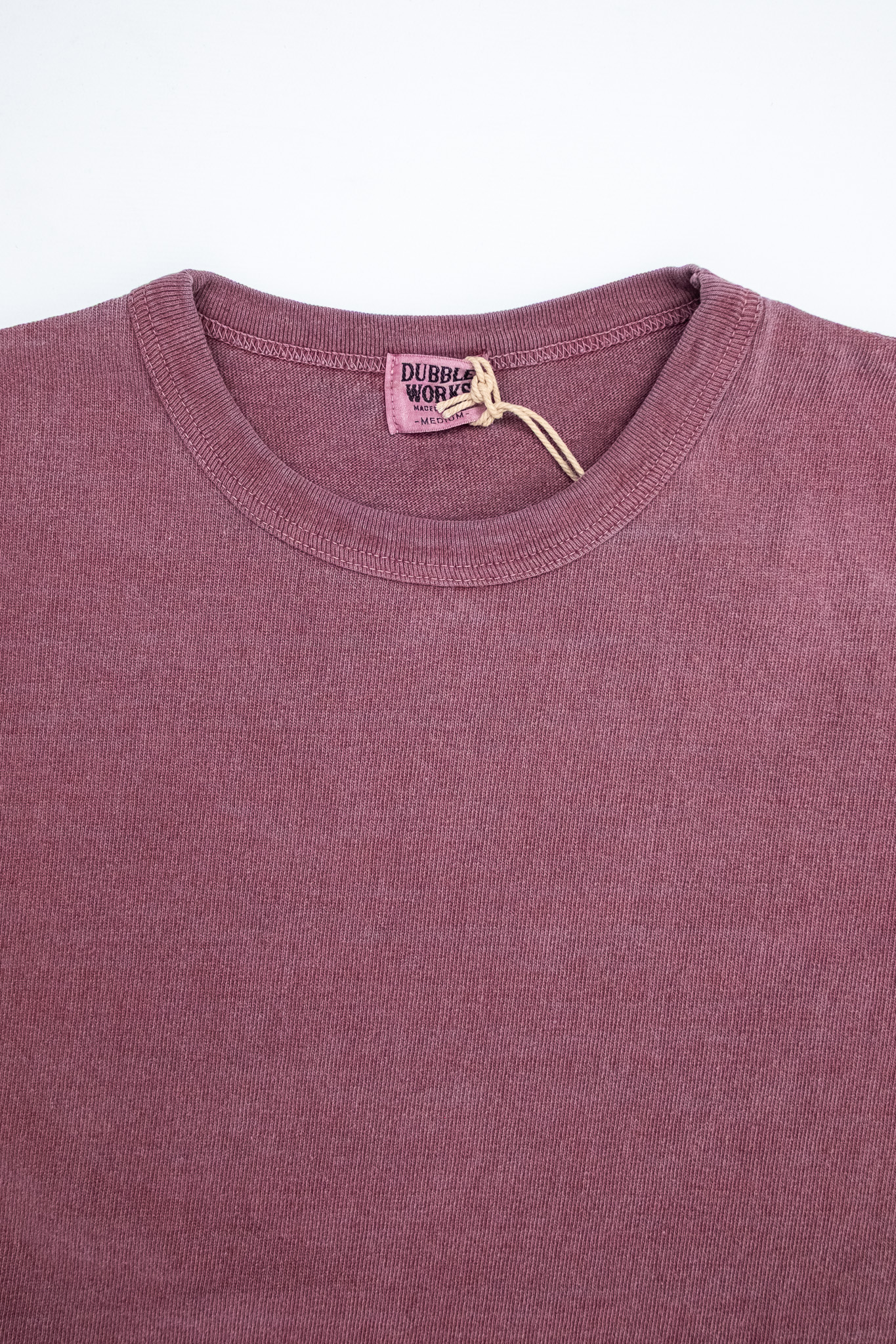Dubbleworks - 9.5oz Stand Wheel Heavy Weight S/S Tee Pigment Dye Bordeaux - 3