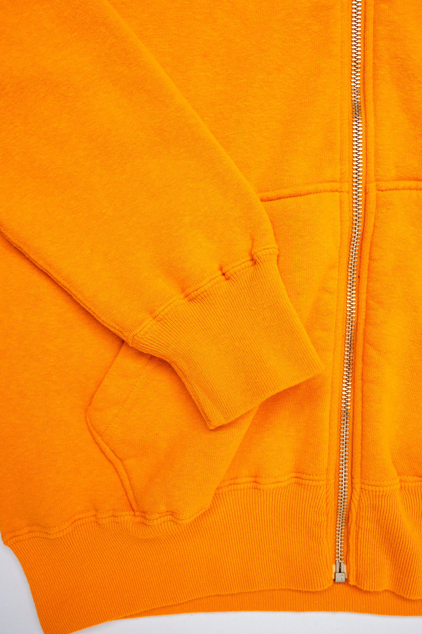 Dubbleworks - Loop Wheel Zip-Up Sweatshirt Hoodie Fade Orange - 5