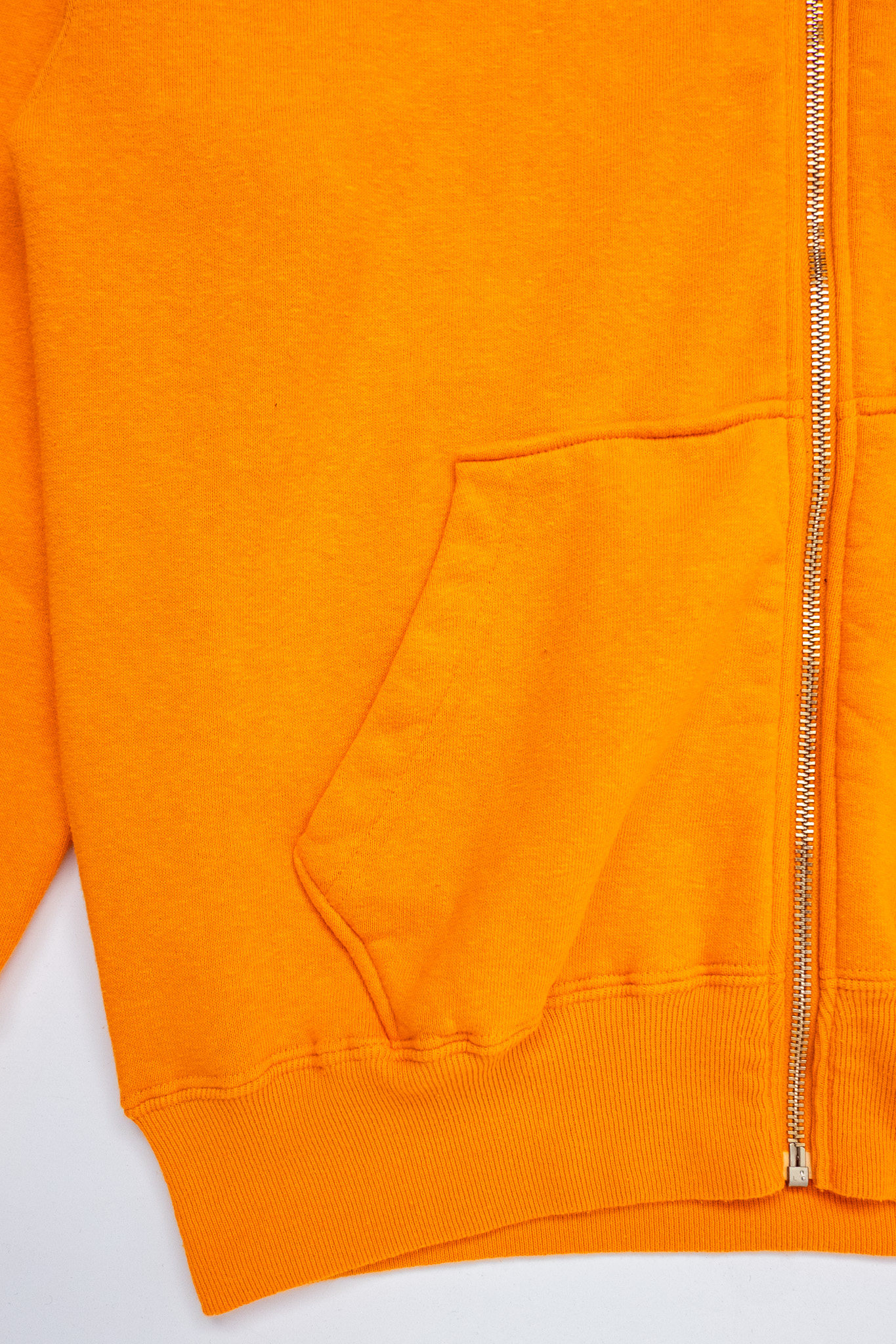 Dubbleworks - Loop Wheel Zip-Up Sweatshirt Hoodie Fade Orange - 4