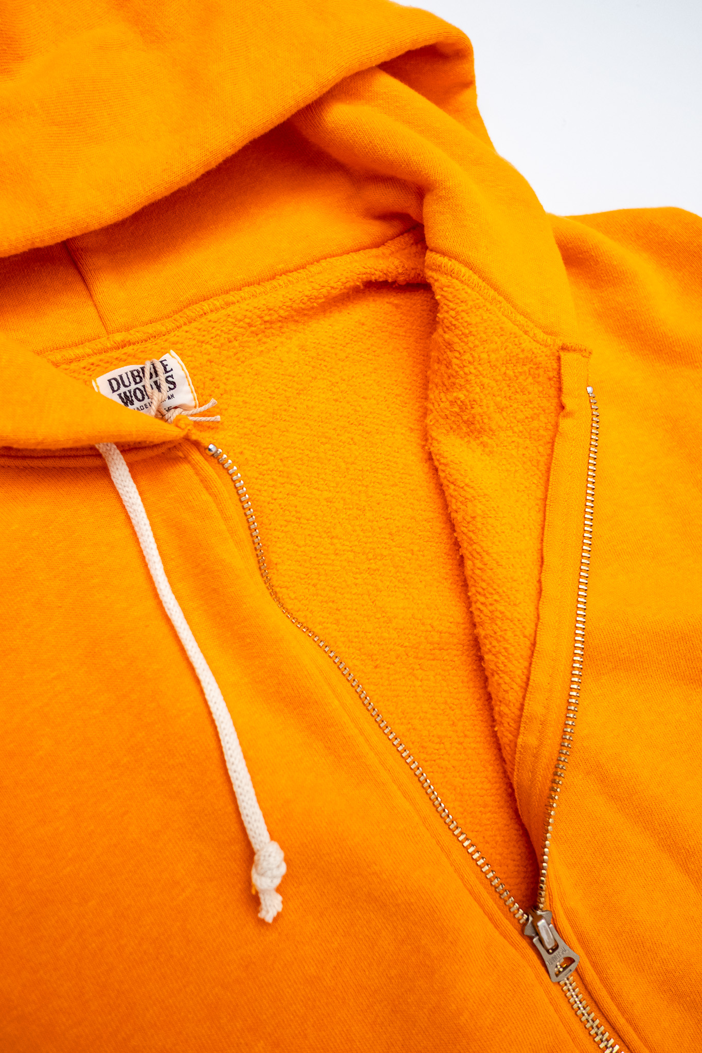 Dubbleworks - Loop Wheel Zip-Up Sweatshirt Hoodie Fade Orange - 6