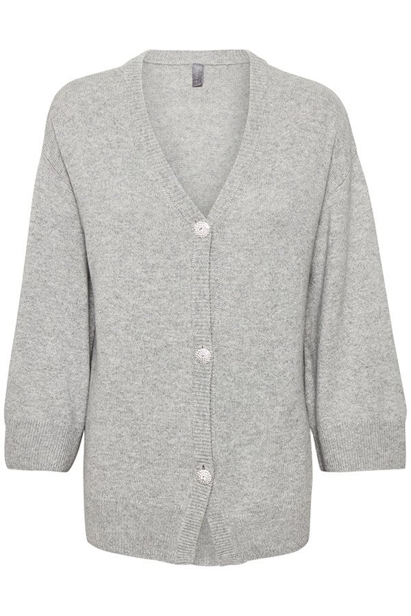 Culture - Clay Cardigan Grey Melange - 2