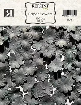 Reprint Mini Pappersblommor 20 mm -Blue
