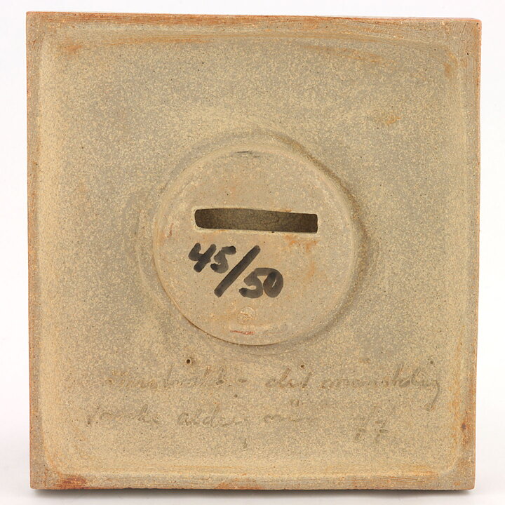 Claes Thell (1977) Limited Wall Plaque with Abstract People Motif 15 cm