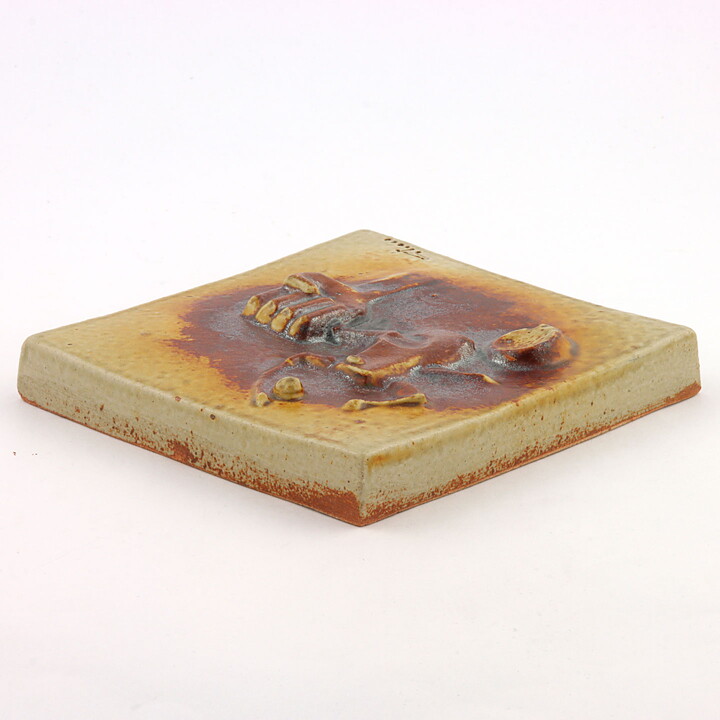 クレス・テル  限定　抽象画の陶板 Wall Plaque  15cm  1977年