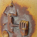 クレス・テル  限定　抽象画の陶板 Wall Plaque  15cm  1977年