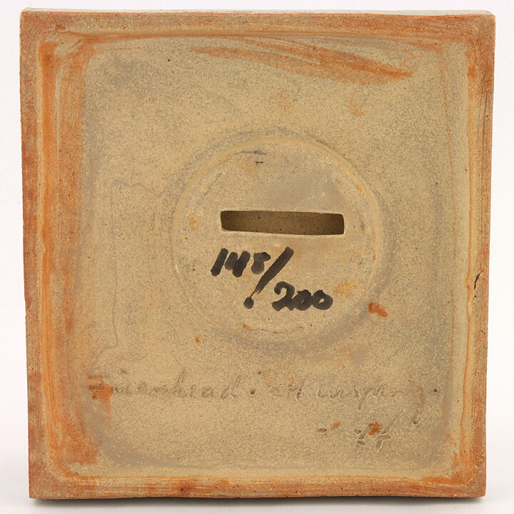 Claes Thell (1977) Limited Wall Plaque with Abstract People Motif 15 cm
