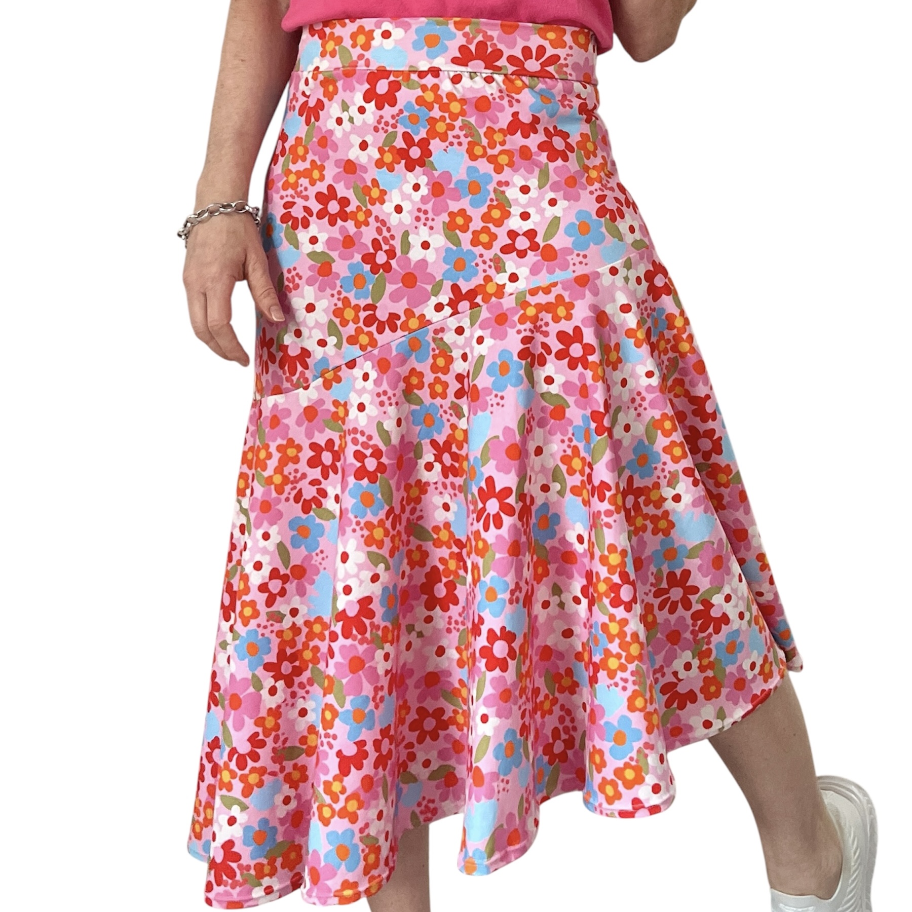 Jerseytyg ekologisk bomull,   "Be happy ", metervara - 2