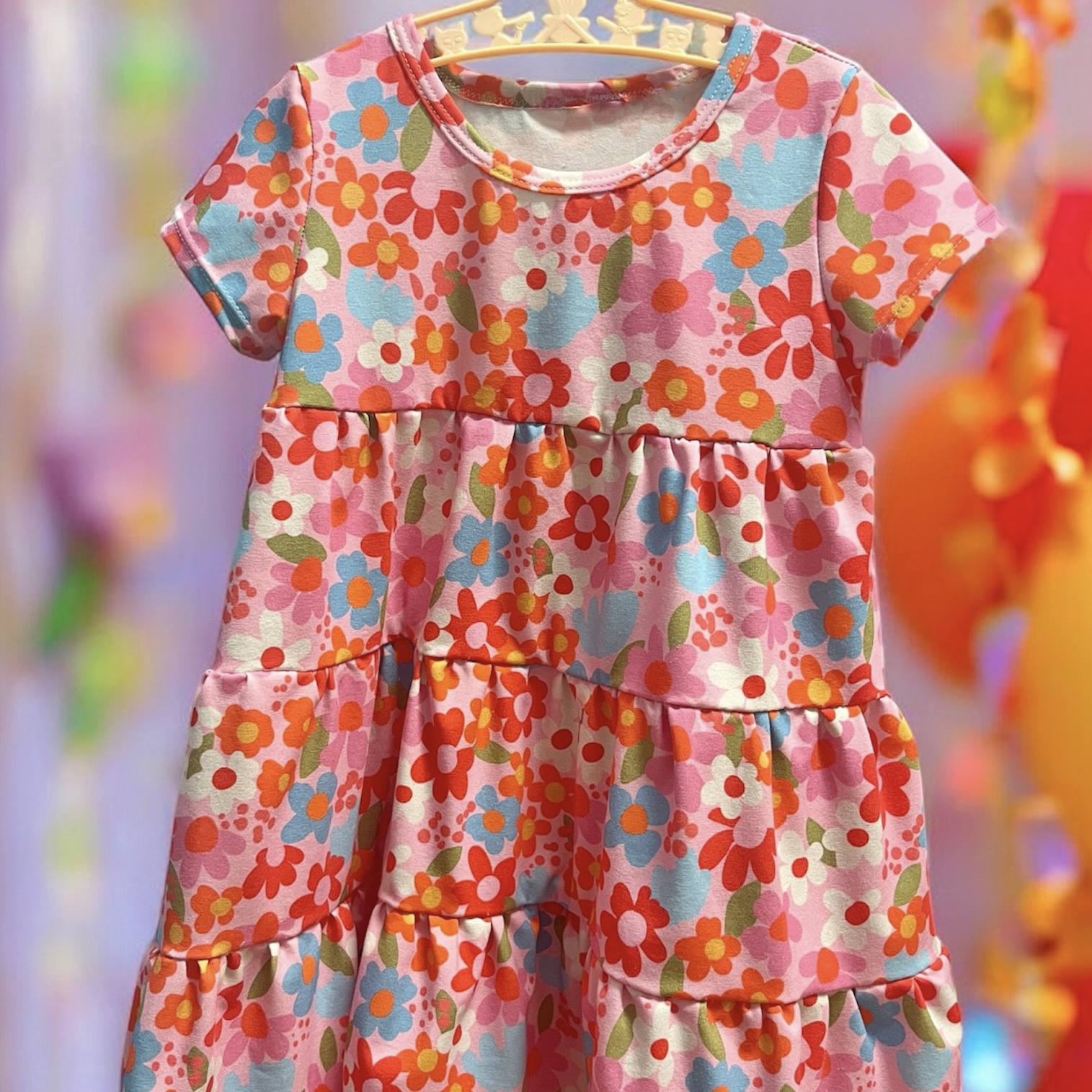 Jerseytyg ekologisk bomull,   "Be happy ", metervara - 6