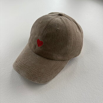 Cap heart taupe