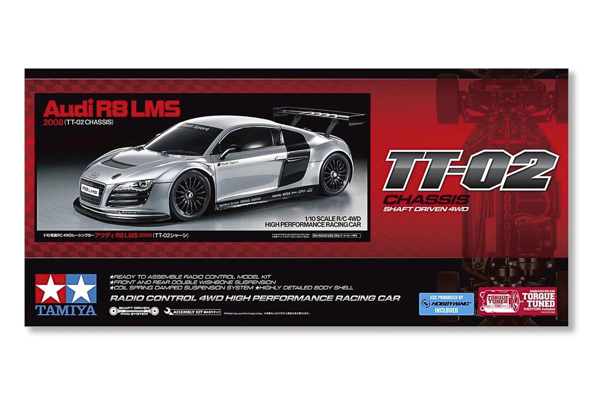 TAMIYA 1/10 R/C Audi R8 LMS 2008 (TT-02) - 2