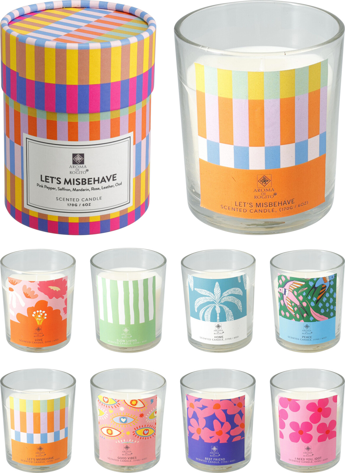 Doftljus i glas 12 cm