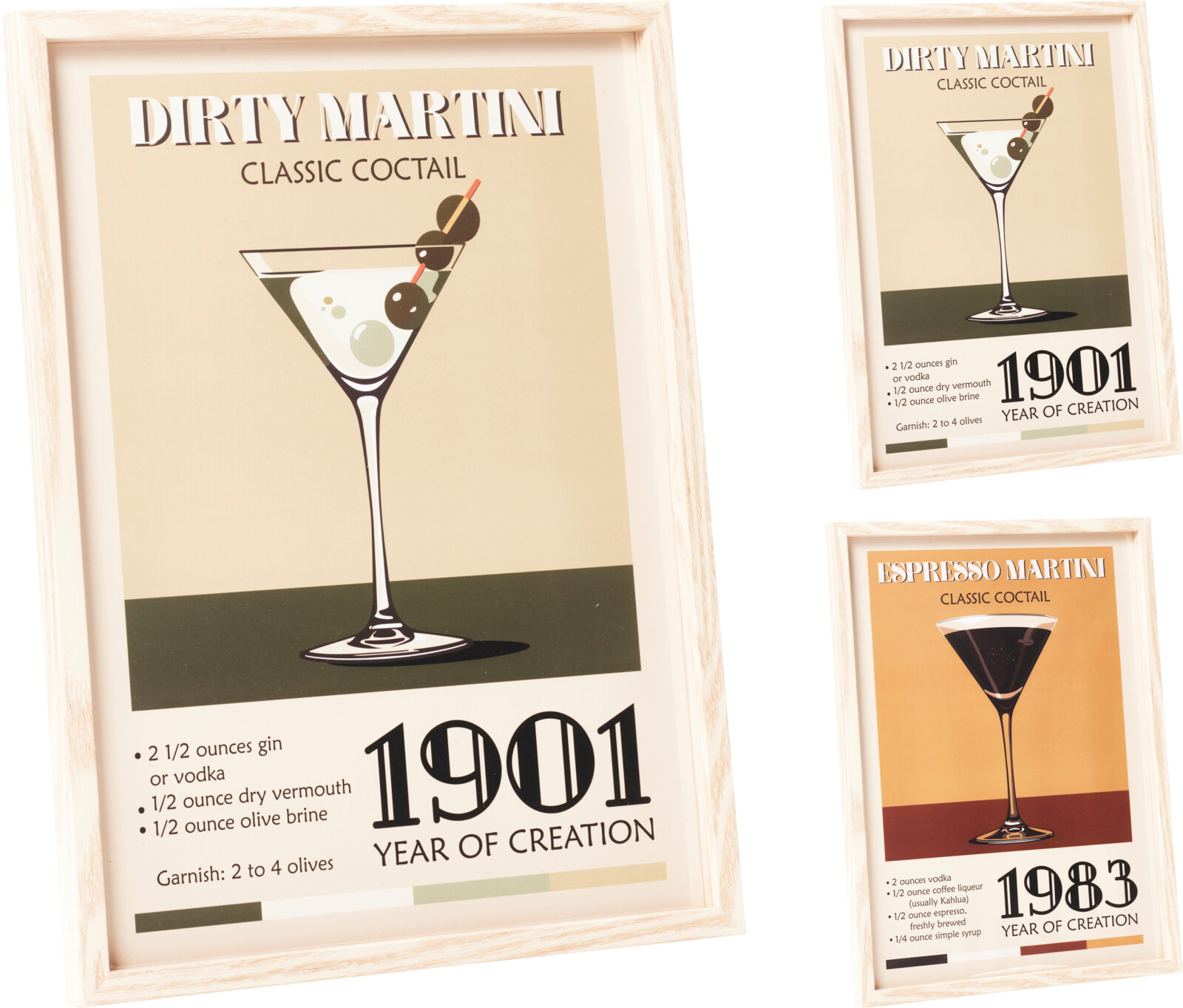 Väggdekoration Cocktail – 40 cm