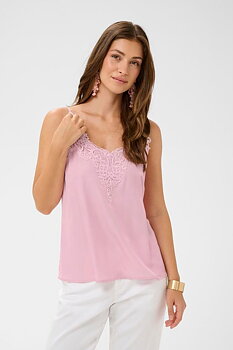 Cream Anna Top Pink Nectar