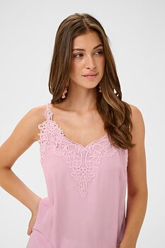Cream Anna Top Pink Nectar