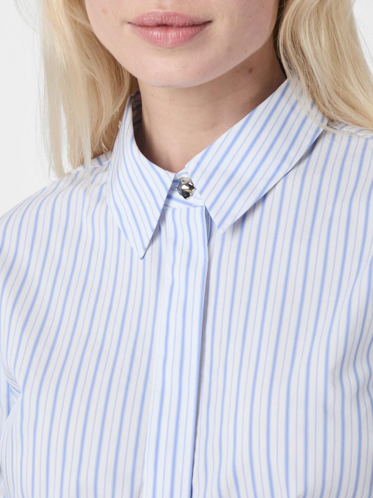 Neo Noir Frannie Stripe Shiet, White/ Light Blue - 6