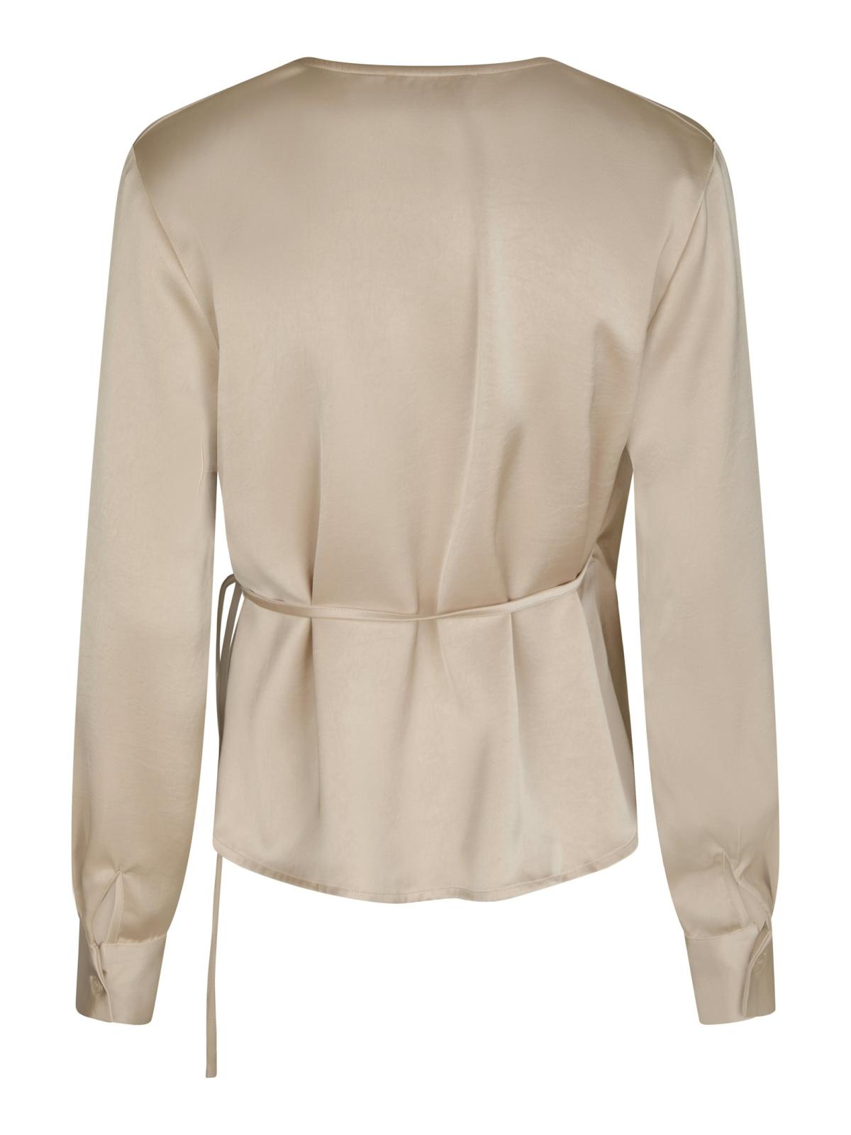 Neo Noir Caprina Heavy Sateen Blouse, Champagne - 2