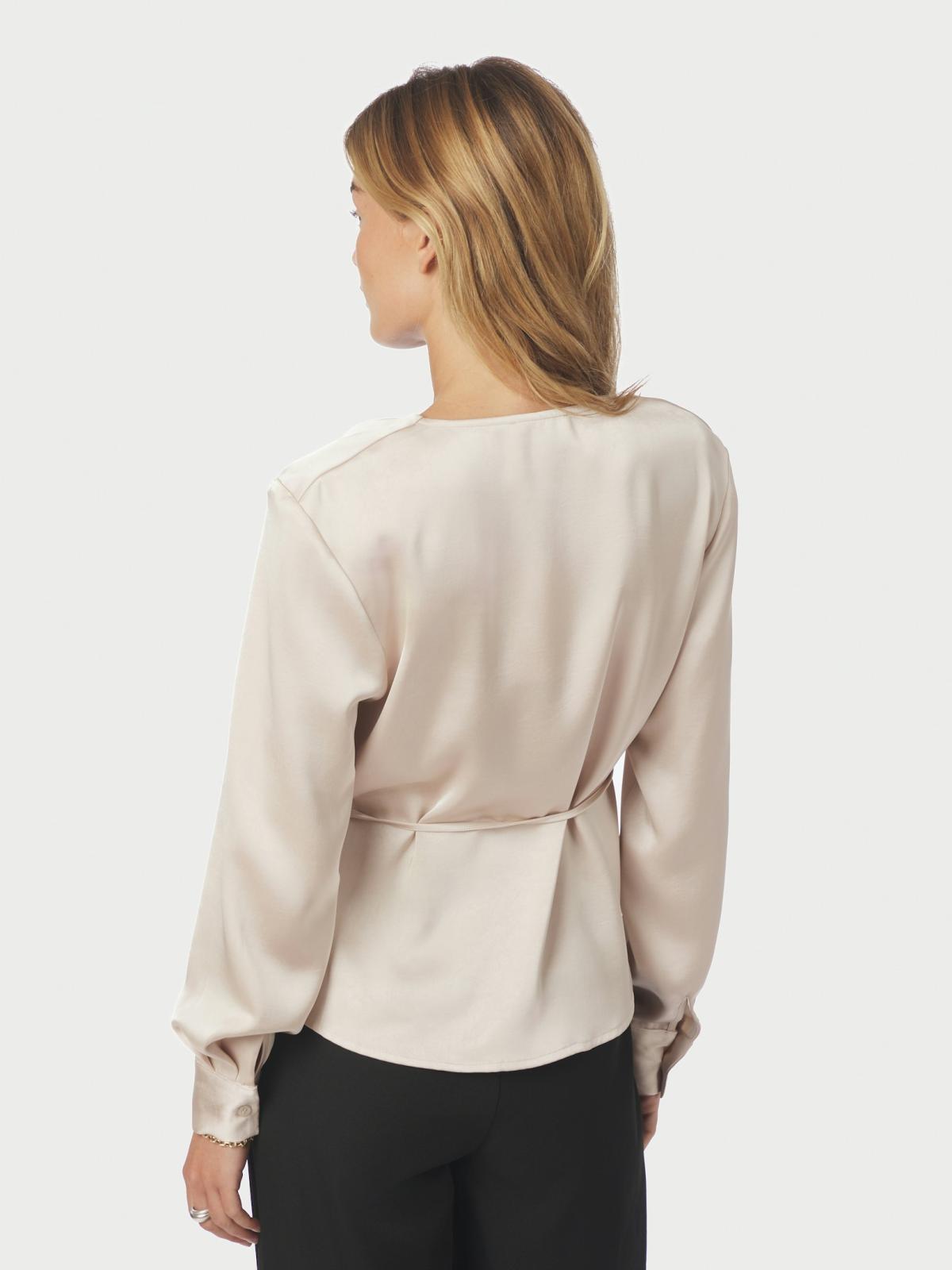 Neo Noir Caprina Heavy Sateen Blouse, Champagne - 4