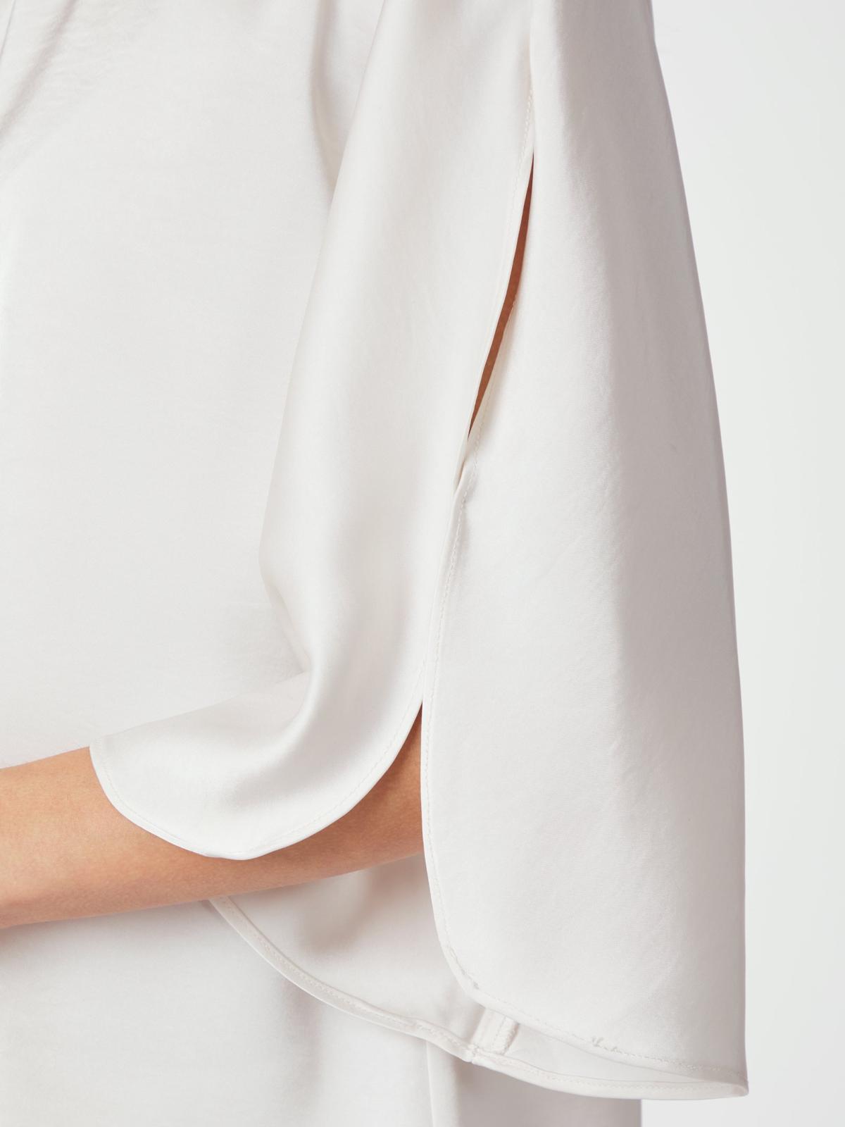 Neo Noir Liora Heavy Sateen Blouse,  Pearl - 6