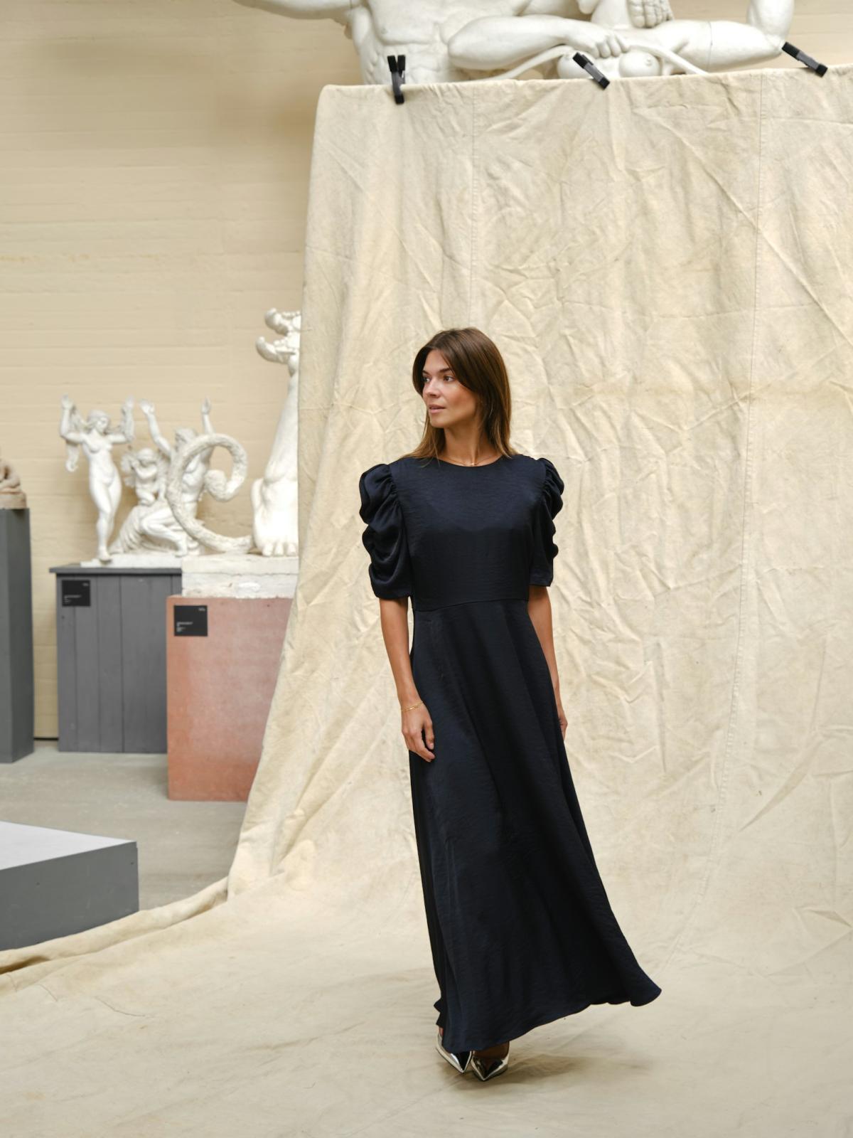 Neo Noir Benuti Solid Dress, Navy - 8