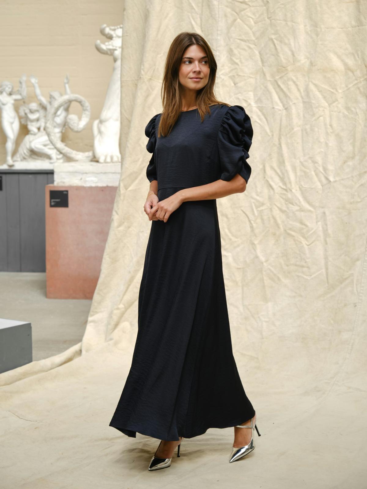 Neo Noir Benuti Solid Dress, Navy - 6