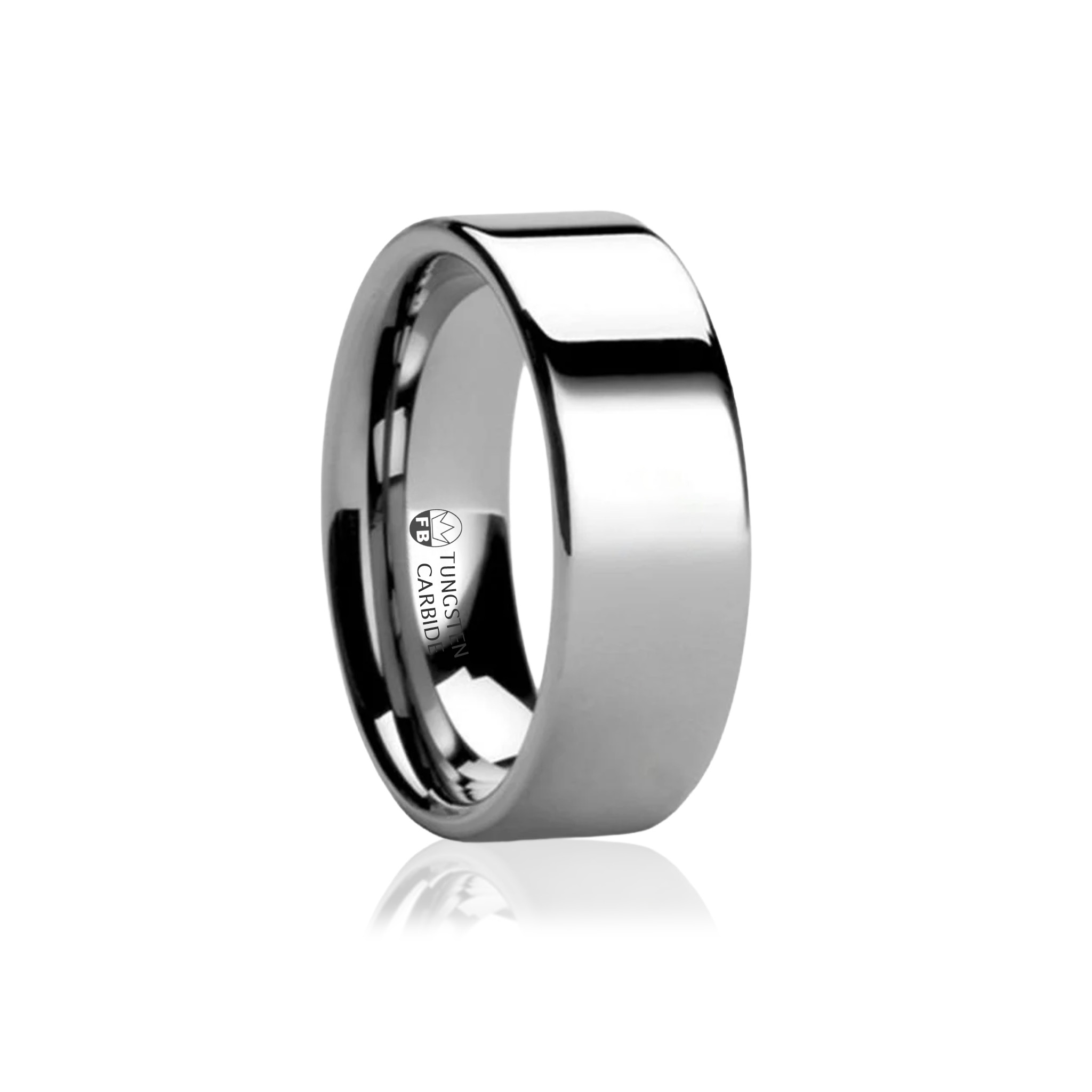 Moon tungstenring polerad design