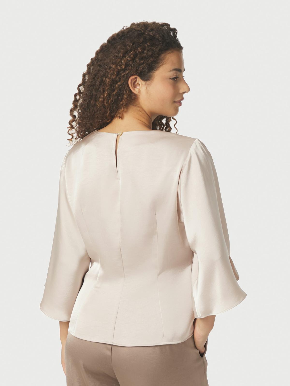 Neo Noir Remana Heavy Sateen Blouse, Champange - 4