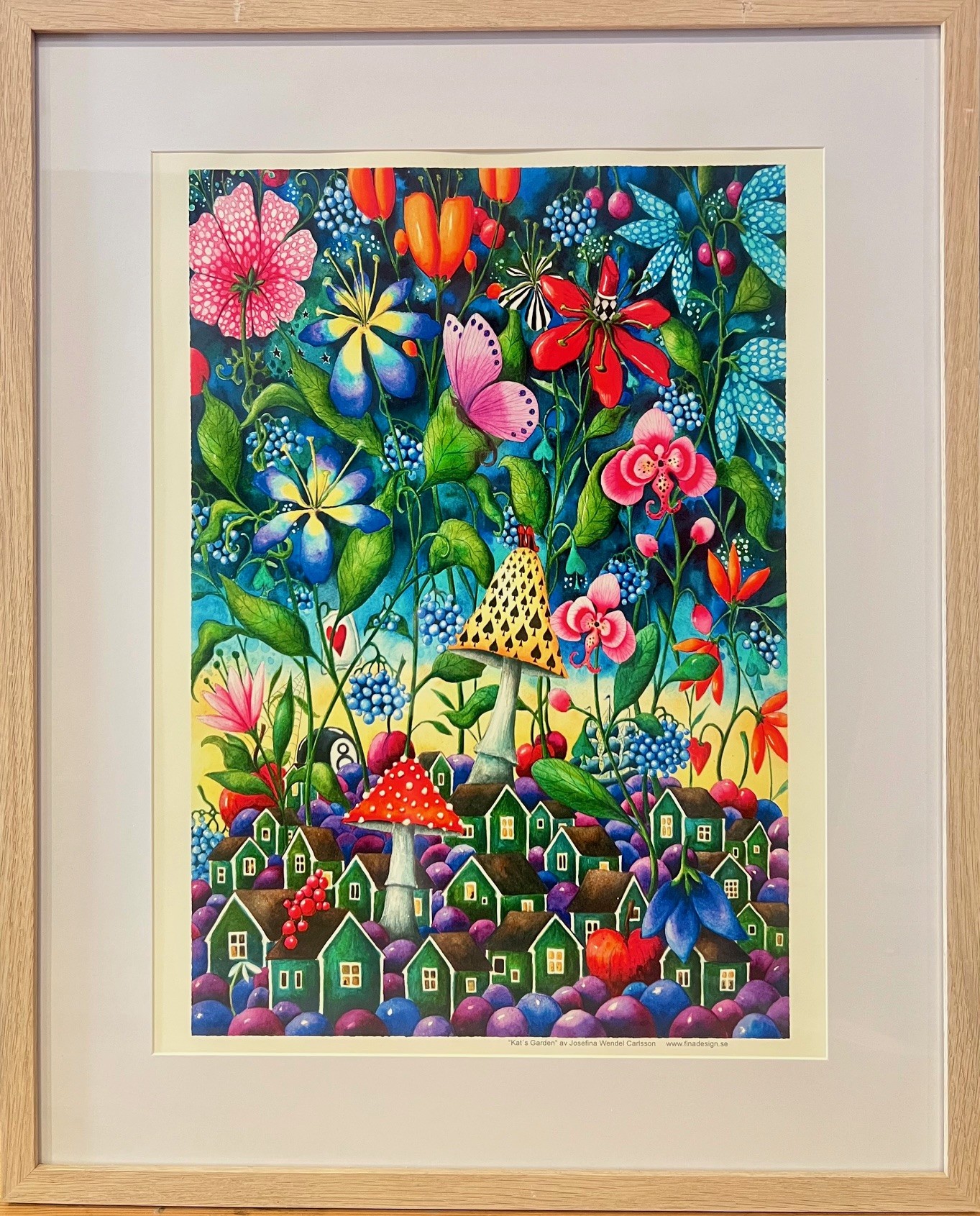 Inramad poster A3: Kat´s Garden 