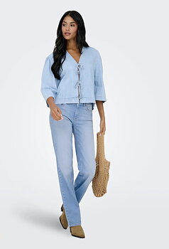 Only Blush Jeans Mid Straight Light Blue Denim