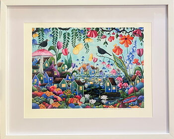 Inramad poster A3: Spirande 