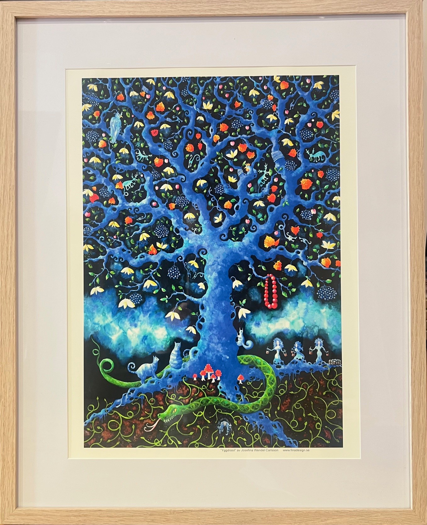 Inramad poster A3: Yggdrasil