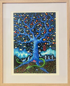 Inramad poster A3: Yggdrasil