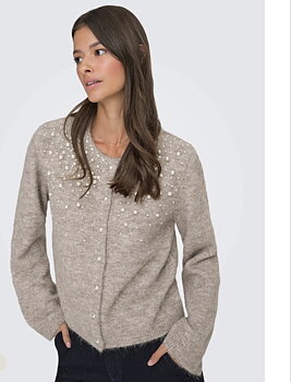 Only Miggie ls Pearl Cardigan Malt Ball