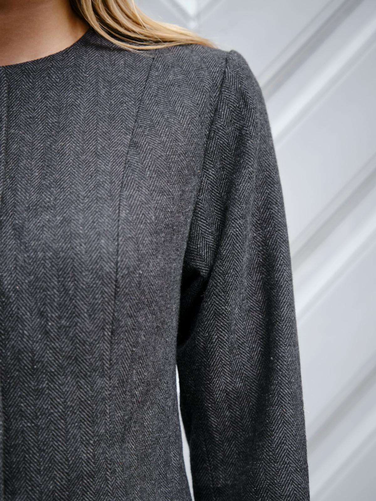 Neo Noir Amanda Herringbone Jacket, Antracit - 9