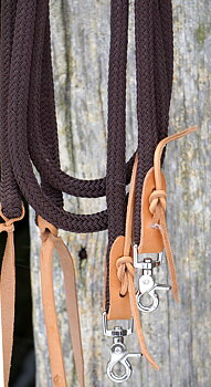 Brockamp Split Reins / westerntyglar i rep, brun