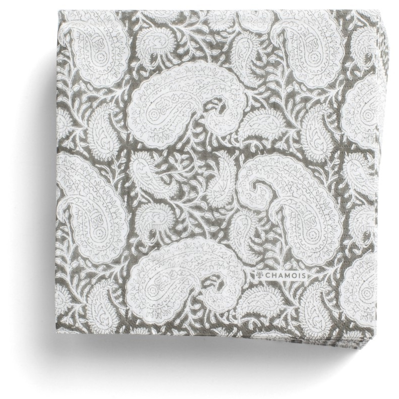 Pappersservetter Big Paisley Grey - 50 st. - Chamois