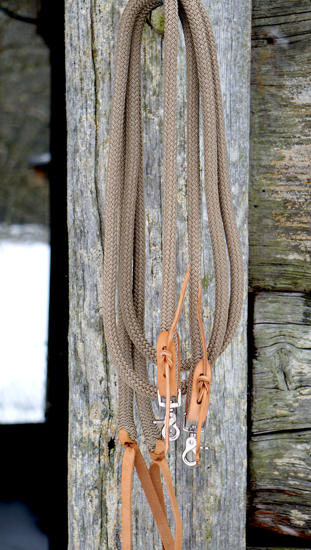 Brockamp Split Reins in rope, beige - 3
