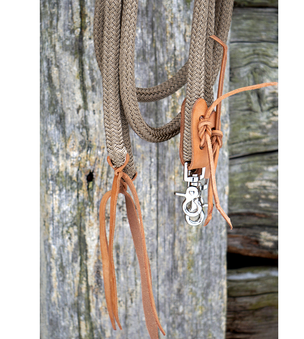 Brockamp Split Reins in rope, beige - 4