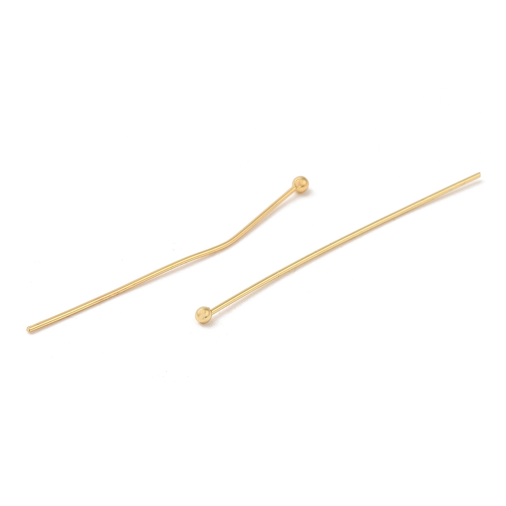 Hattpinnar förgylld mässing 45×0,6 mm – 20 st - 4