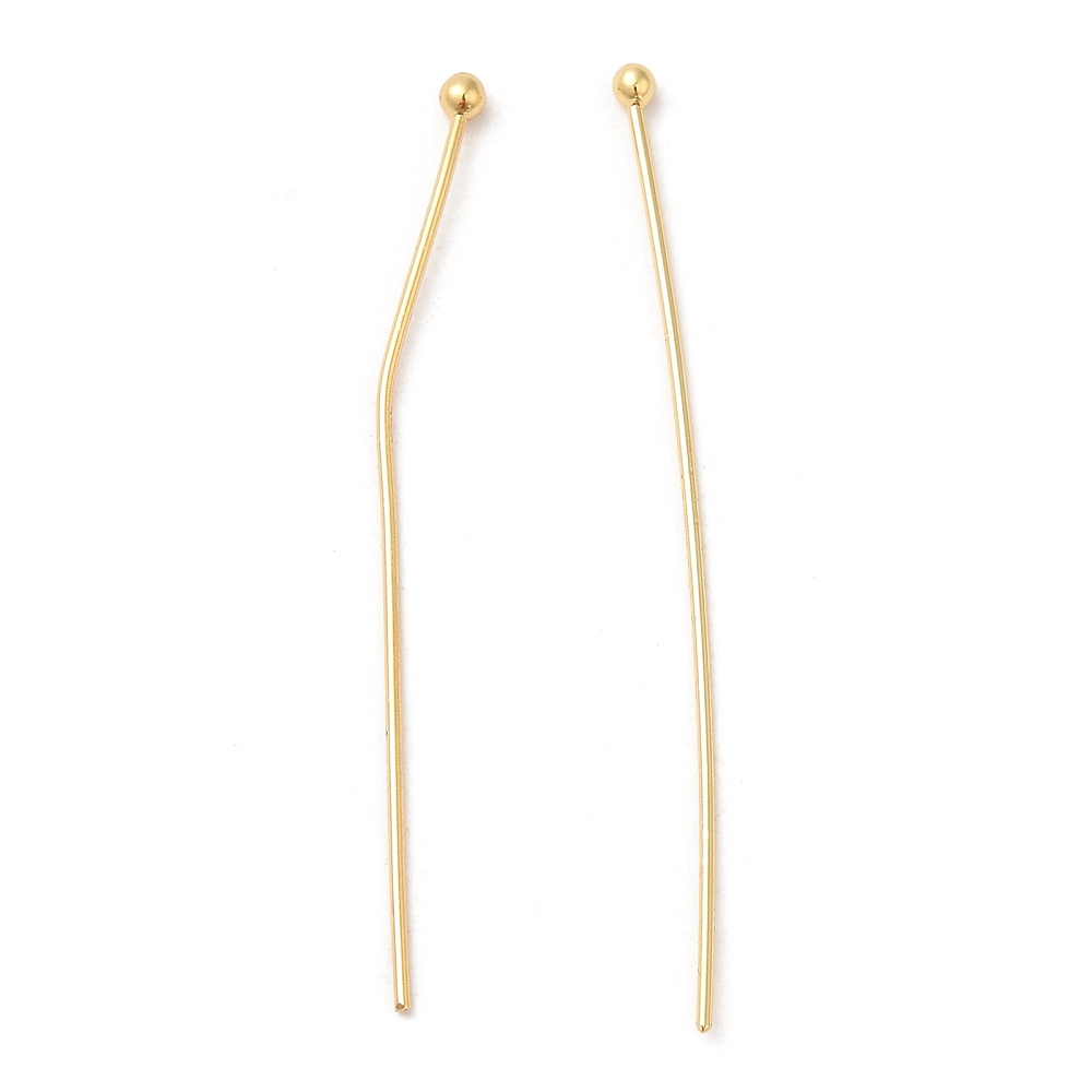 Hattpinnar förgylld mässing 45×0,6 mm – 20 st - 2