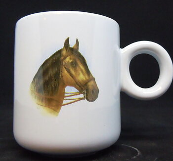 Hästmugg vit 26,5 cl Lusitano