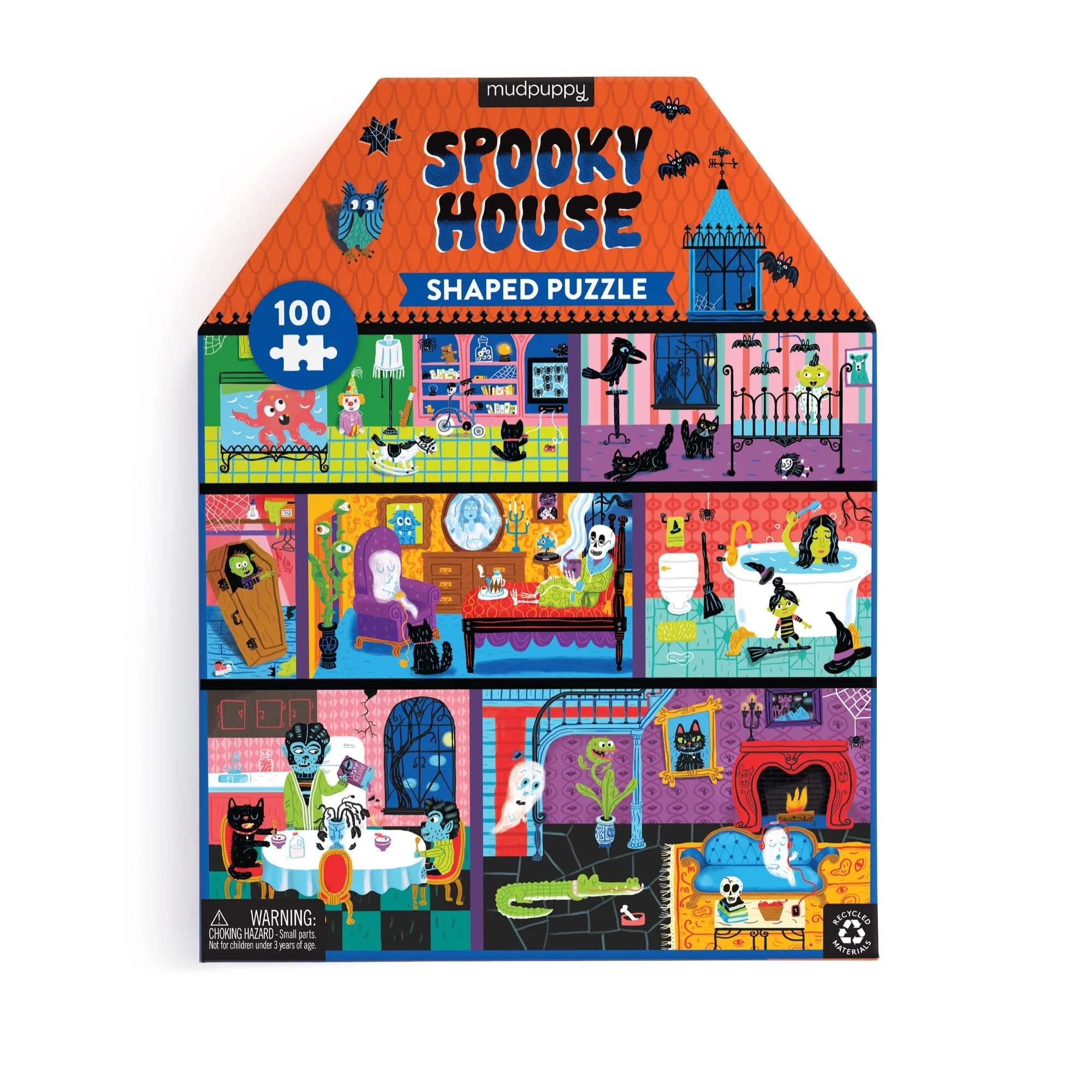 Spooky House 100 Pc House-Shaped Puzzle - 2