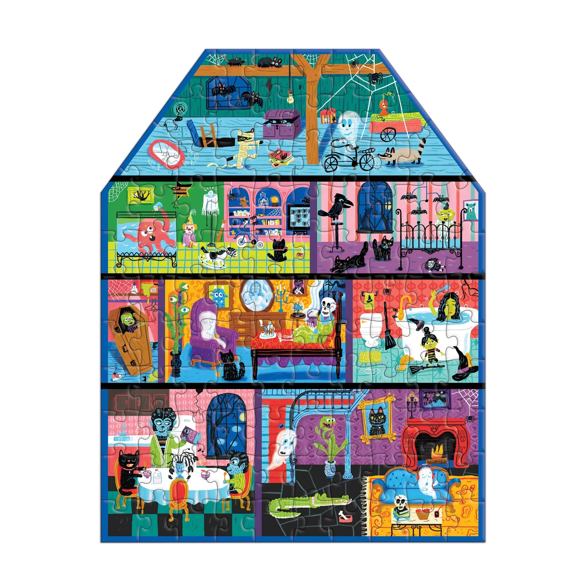 Spooky House 100 Pc House-Shaped Puzzle - 3