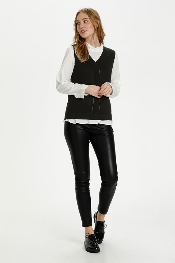 Culture - Annemarie Drop Vest Black - 4