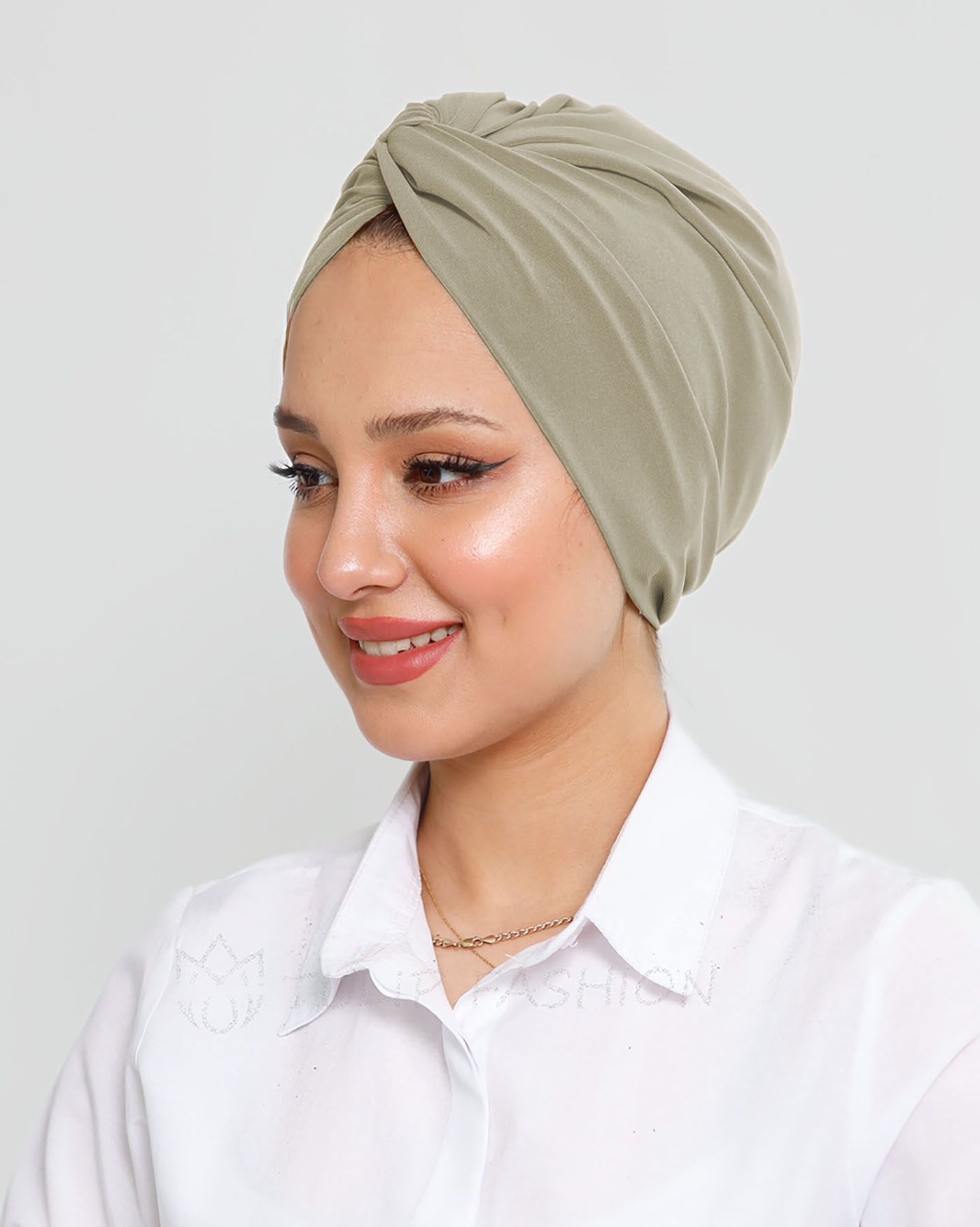 Turban - Olivine - Nude Beige