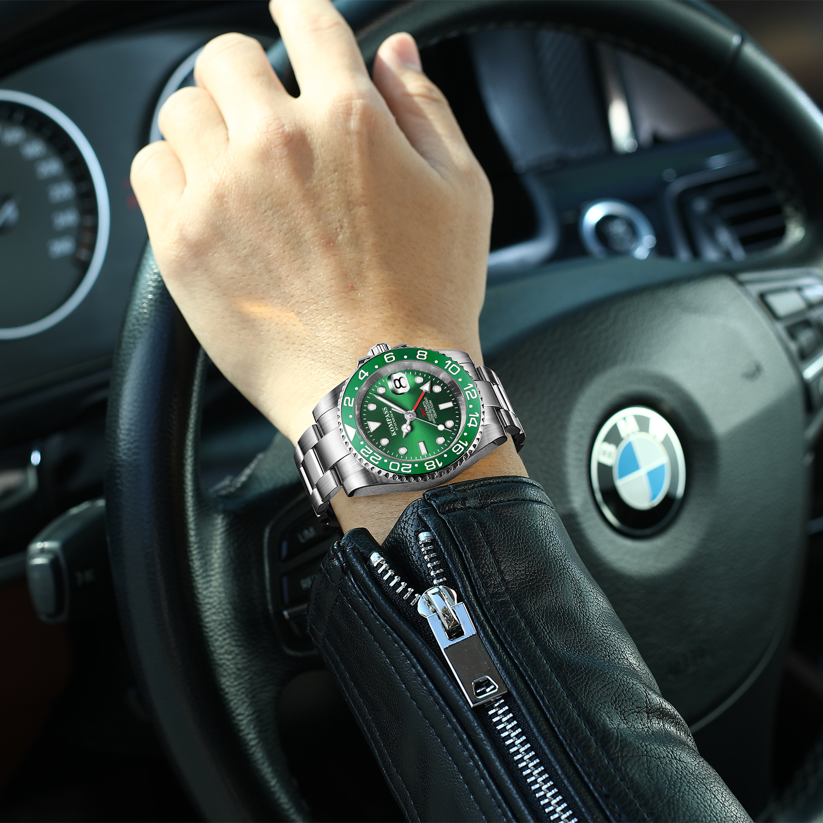 Kompass GMT-Professional Sapphire Steel Green - 4