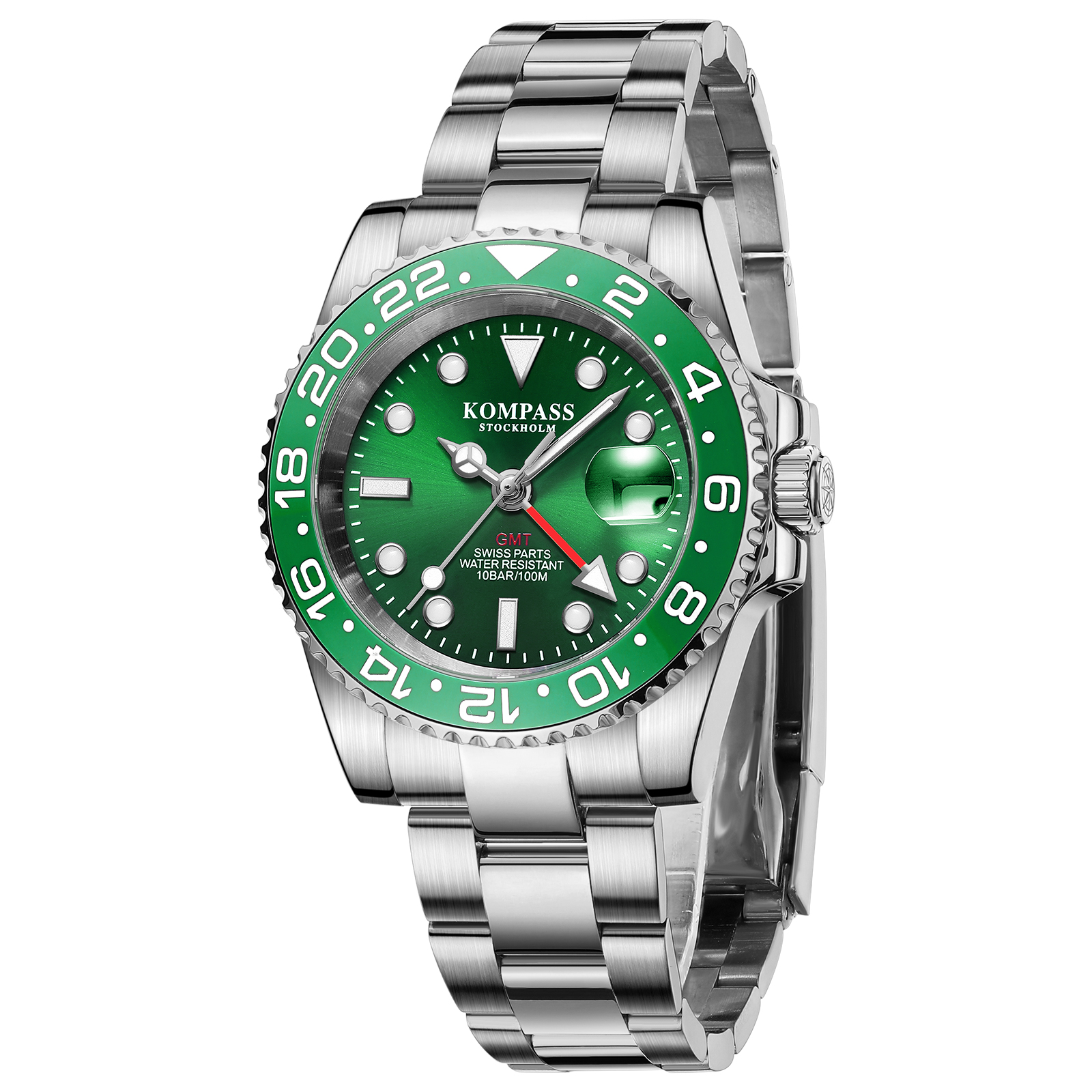 Kompass GMT-Professional Sapphire Steel Green - 3