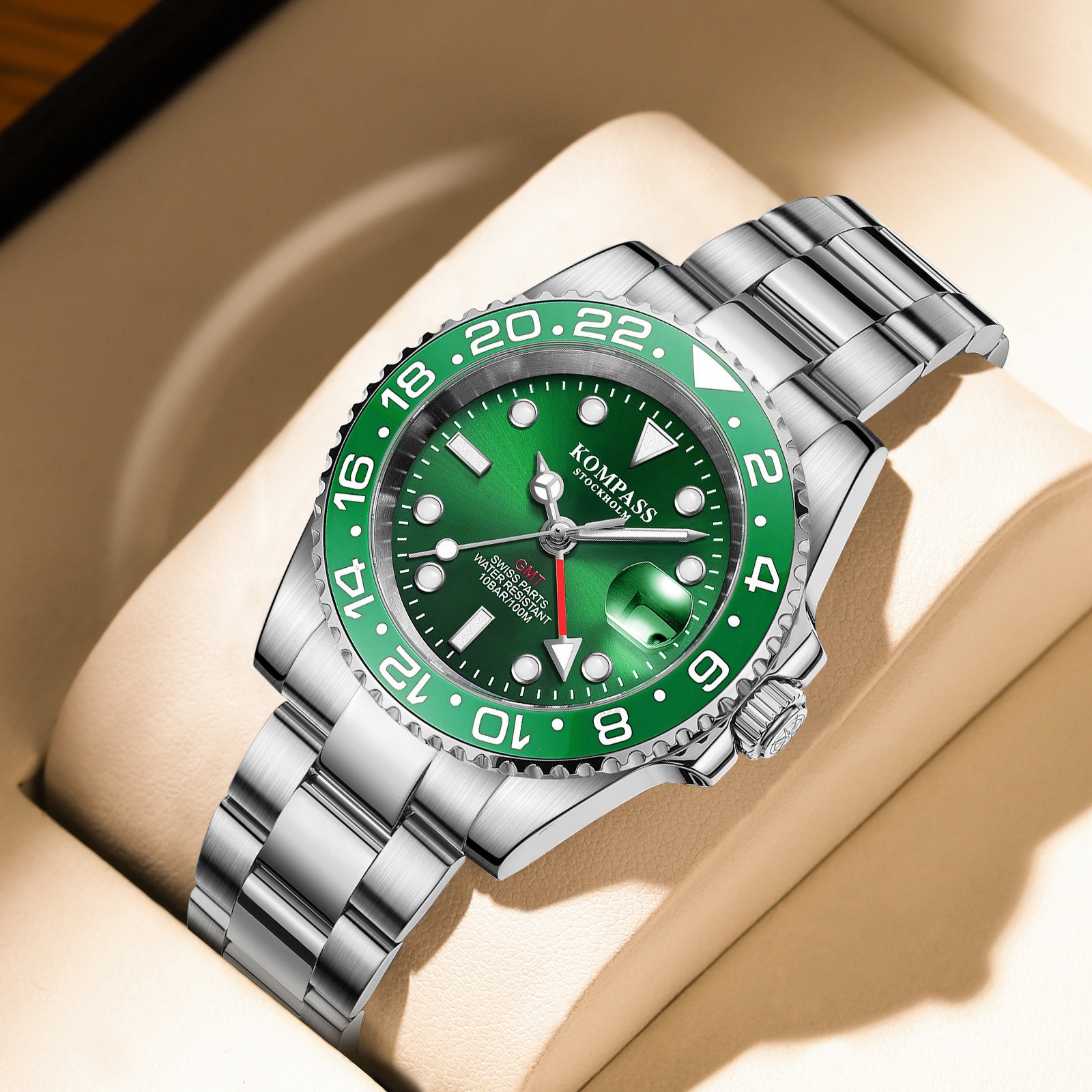 Kompass GMT-Professional Sapphire Steel Green - 7