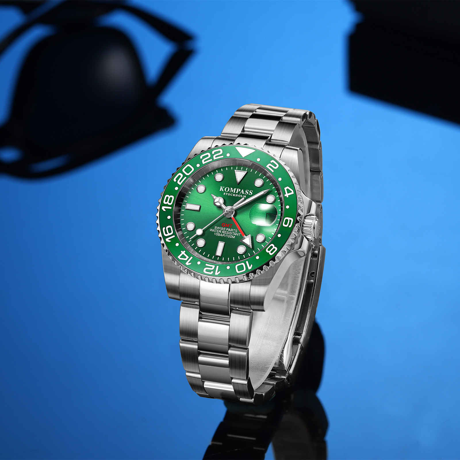 Kompass GMT-Professional Sapphire Steel Green - 6